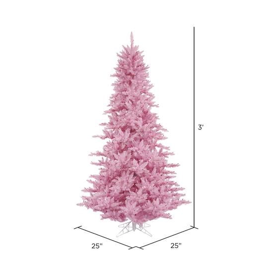 3ft. Unlit Pink Fir Artificial Christmas Tree
